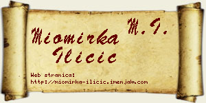 Miomirka Iličić vizit kartica